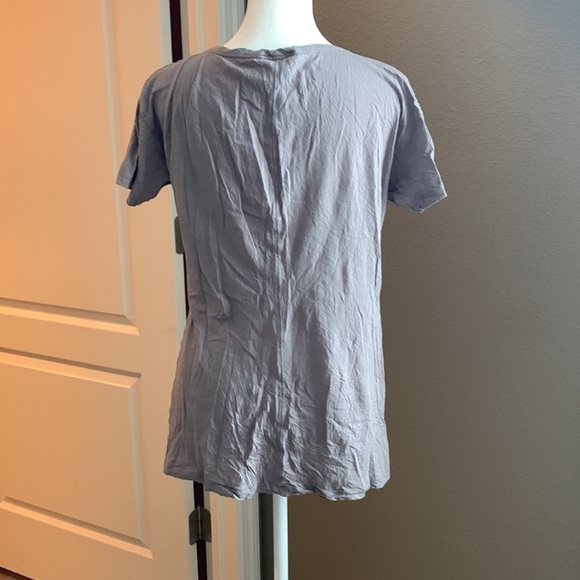 JCrew Gray Sequin Scoopneck Tee Size Small - Picture 3 of 8